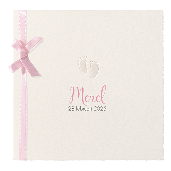 Geboortekaartjes in de kleur Roze - geboortekaartje 718050