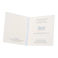 Jason - Oud-Hollands met voetjes en blauw lint