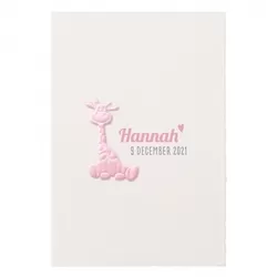 Hannah - Roze girafje op Oud-Hollands papier