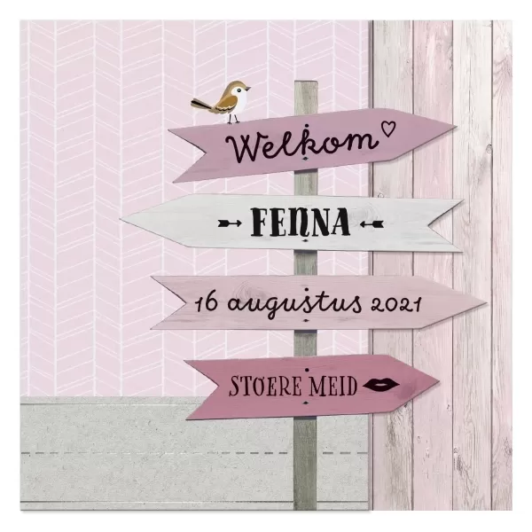 Fenna - Wegwijzer roze