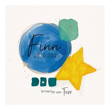 Finn - Aquarel cirkel en ster