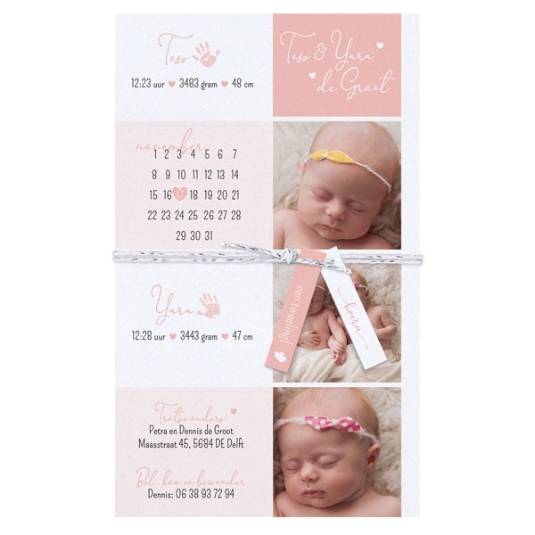 Geboortekaartjes met eigen foto - geboortekaartje 610024T
