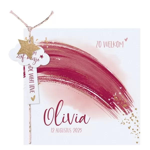 Olivia - Bordeauxrode regenboog