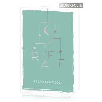 Geboortekaart Raff - Mobile met naam