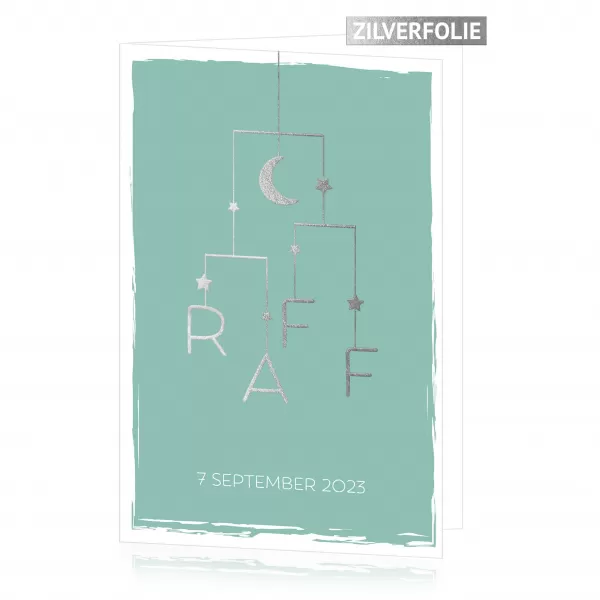 Geboortekaart Raff - Mobile met naam