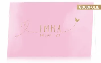 Geboortekaart Emma - Vlindertje