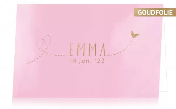 Geboortekaart Emma - Vlindertje