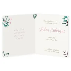 Bladeren en bloemen met goudfolie