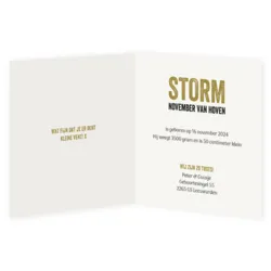 Geboortekaartje goudfolie Storm