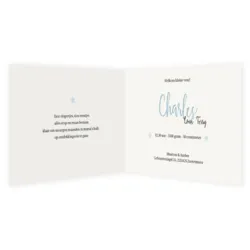 Geboortekaartje Charles blauw eenvoud met sterren