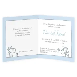 3 girafjes (blauw)