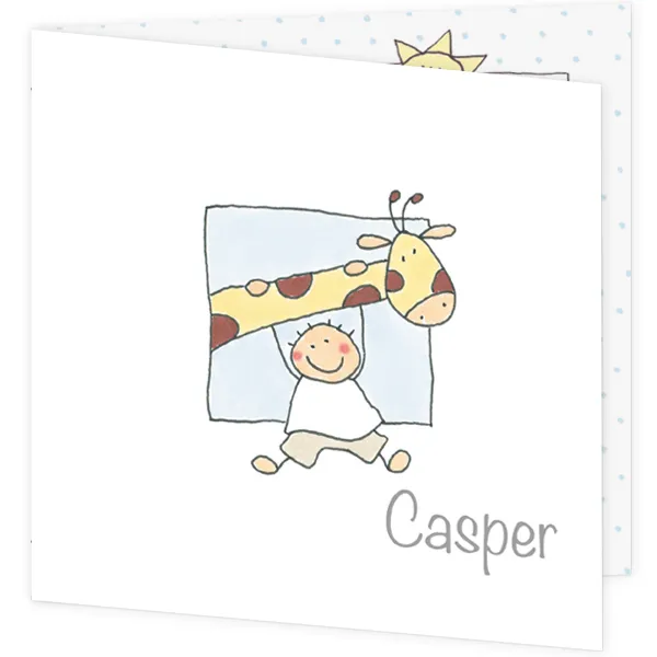 Hangend aan giraffennek (Casper)