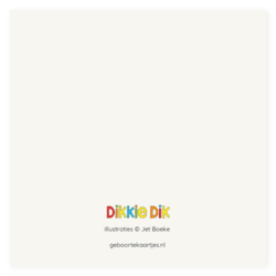 Dikkie Dik - geboortekaartje DDKB01