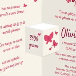 Drieluik met vlinders en bloemen