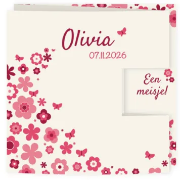 Drieluik met vlinders en bloemen