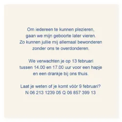 Babyborrelkaart blauw