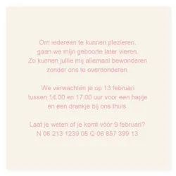 Babyborrelkaart roze