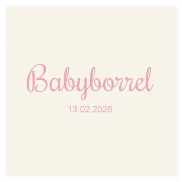 Babyborrelkaart roze