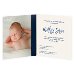Geboortekaartjes voor een jongen - geboortekaartje LC402-J