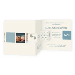 Drieluik blauwe vakjes Daan