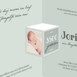 Geboortekaartjes met eigen foto - geboortekaartje LC309