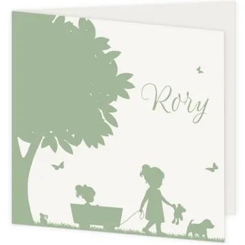 Kinderen in het gras - meisje met grote zus