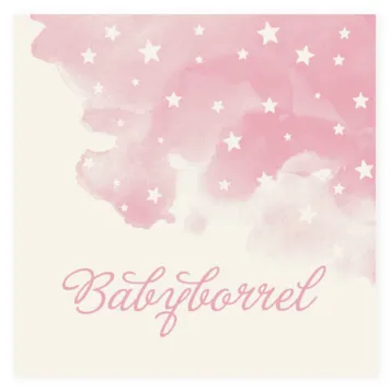 Babyborrel waterverf roze