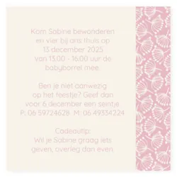 Kraamborrel Sabine