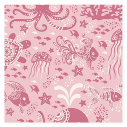 Kraamborrel onderwater dieren roze