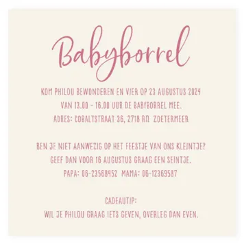 Kraamborrel onderwater dieren roze