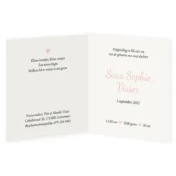 roze met zwarte hartjes