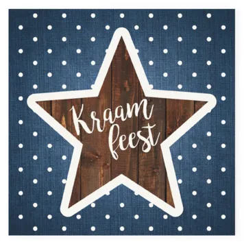 Kraamborrel houten ster