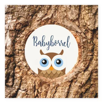 Babyborrelkaart uil rondje