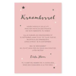 Kraamborrelkaartje Silhouet meisje