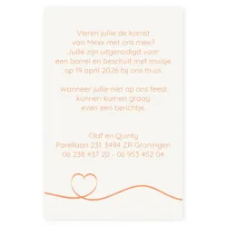 Babyborrel hart oranje