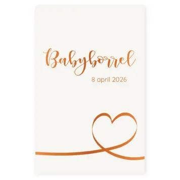Babyborrel hart oranje