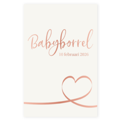 Babyborrel kaartjes & Kraamfeest uitnodigingen - geboortekaartje KB587-M