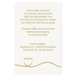 Babyborrel hart goud