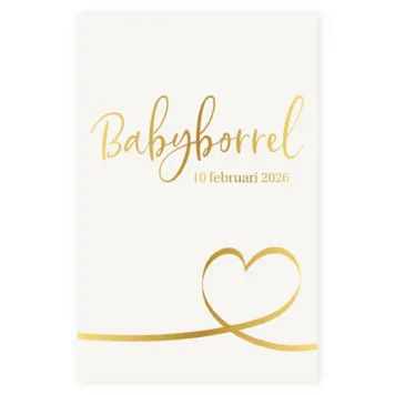 Babyborrel hart goud
