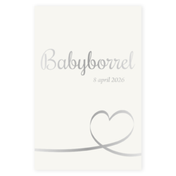 Babyborrel kaartjes & Kraamfeest uitnodigingen - geboortekaartje KB404