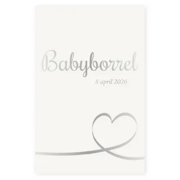 Babyborrel hart zilver