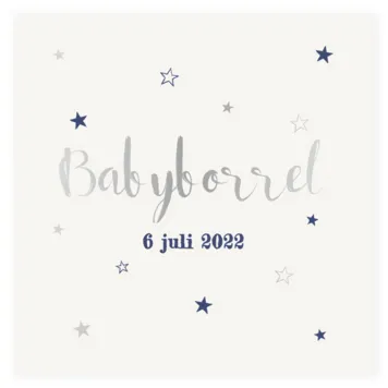 Babyborrel sterren met foliedruk