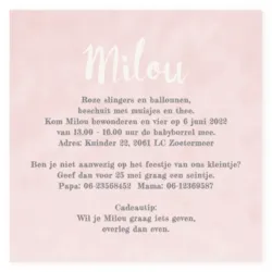 Babyborrel hartjes met foliedruk