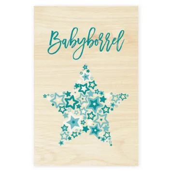Babyborrel hout ster