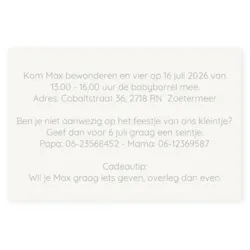Kraamborrel Max