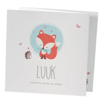 Drieluik met vosje en bosdiertjes - jongen