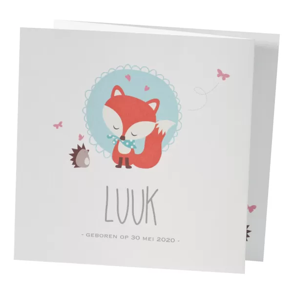 Drieluik met vosje en bosdiertjes - jongen