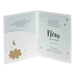 Mintgroene boogjes met gouden wolk en sterren