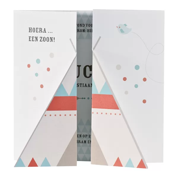Tipi in oranje en blauw