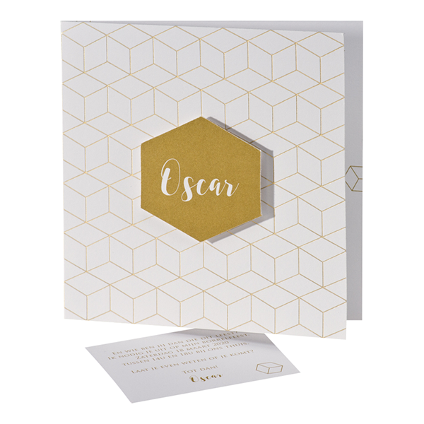 Geometrisch patroon in goudfolie - 507139